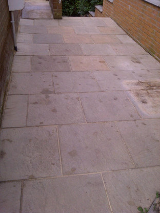 External flagstones after